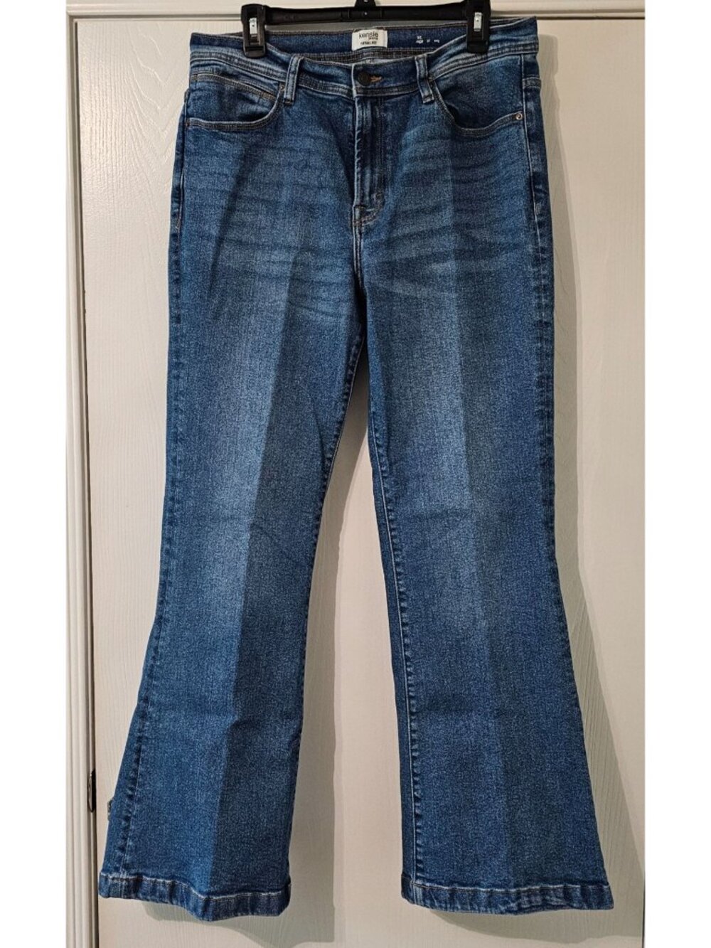 Kensie Womens Vintage Luxe The Tessa Hi Rise Bootcut Jeans 12 Boho Flare Western